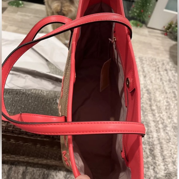 Michael Kors Carter Bag Large Tote in Dahlia Orange and Brown $258 - Picture 8 of 10